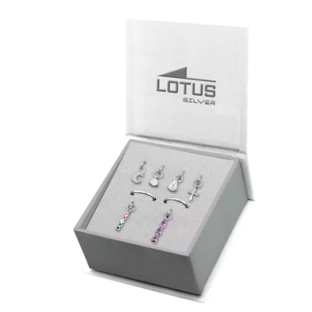 Conjunto Pendientes Lotus Silver Aros LP3570-6/1
