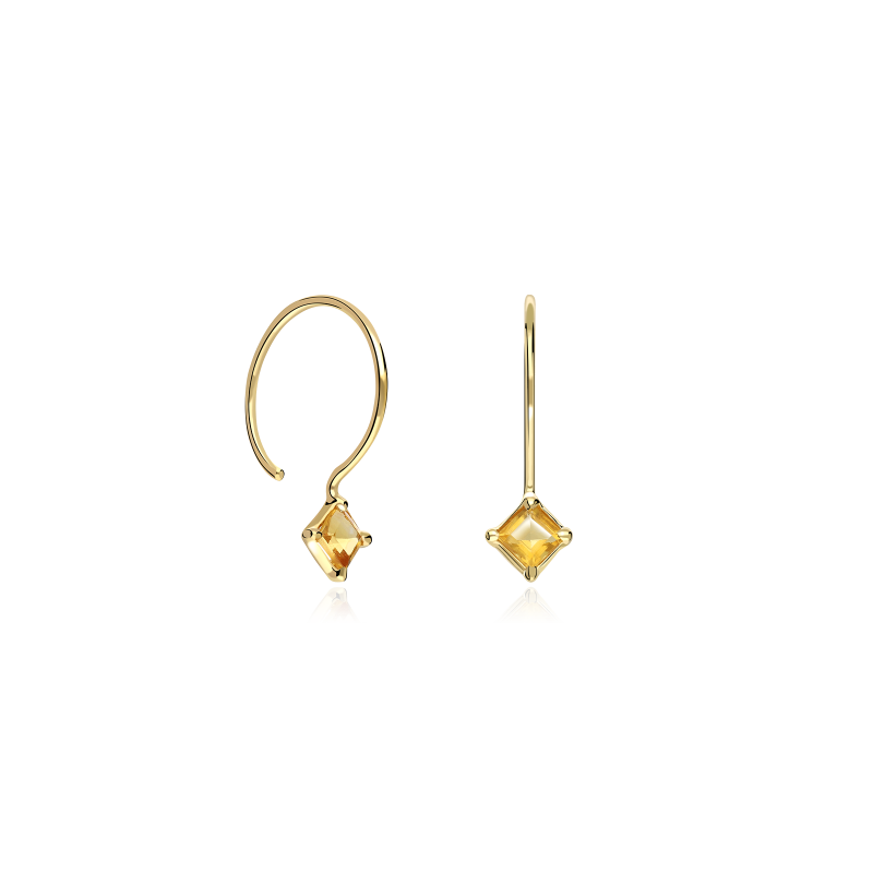 Pendientes Itemporality Plata de ley Baño Oro 18k SEA-209-072-UU