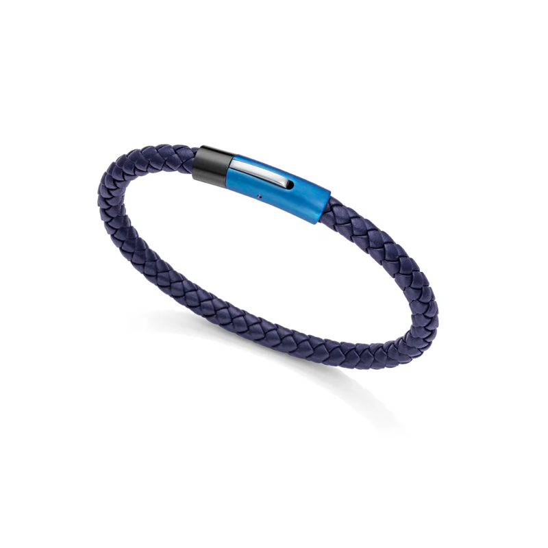 Pulsera Viceroy Acero y piel azul 75347P01013