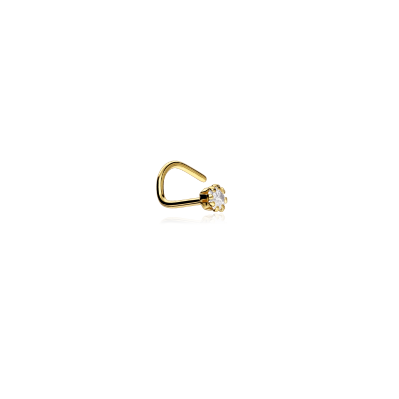 Piercing Nariz Oro 18k Circonita "Star 2mm"