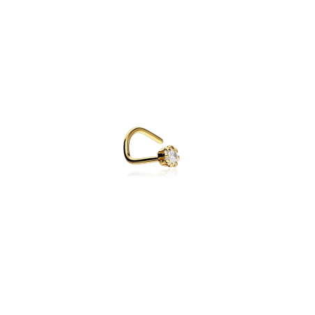 Piercing Nariz Oro 18k Circonita "Star 2mm"