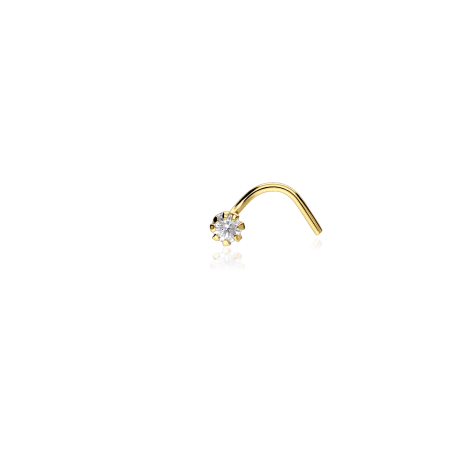 Piercing Nariz Oro 18k Circonita "Star 2mm"