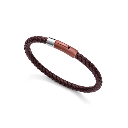Pulsera Viceroy Acero y piel marrón 75347P01011