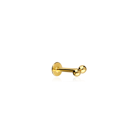 Pendiente piercing Oro 18k y circonitas "Bali"