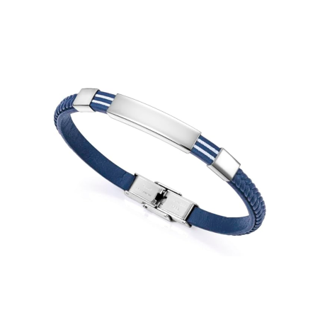 Pulsera Viceroy Acero y piel azul 75345P01013