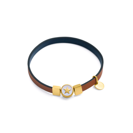 Pulsera Viceroy Acero dorado y piel vegana 75342P01013