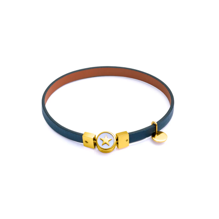 Pulsera Viceroy Acero dorado y piel vegana 75342P01013
