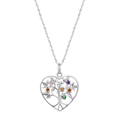 Collar Lotus Silver Corazón Tree of Life LP3199-1/1