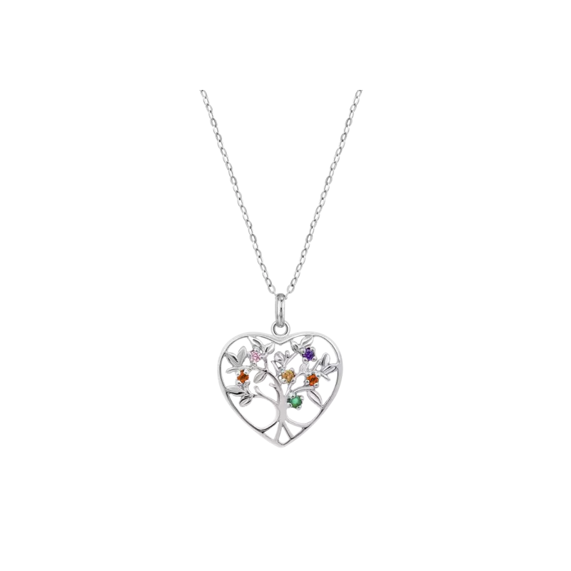 Collar Lotus Silver Corazón Tree of Life LP3199-1/1