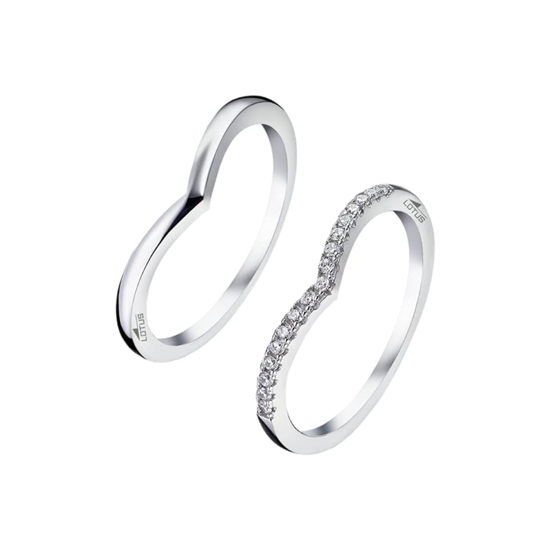 Anillo Lotus Silver Doble Circonitas LP1992-3/1 Anillo Lotus Silver Doble Circonitas LP1992-3/1