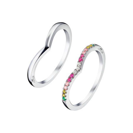 Anillo Lotus Silver Doble Colores LP1992-3/2