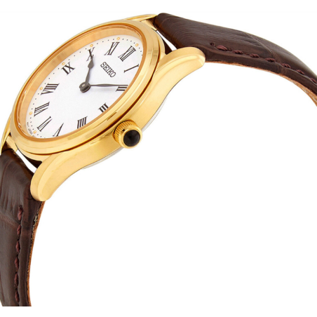 Reloj Seiko mujer acero dorado correa piel SWR072P1
