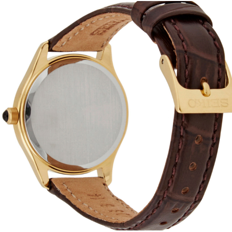 Reloj Seiko mujer acero dorado correa piel SWR072P1