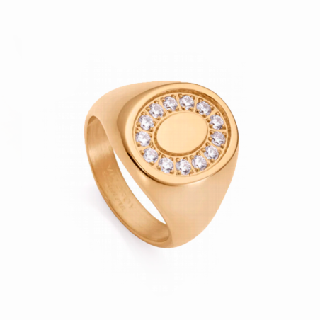 Anillo Viceroy Sello Acero y circonitas 75336A