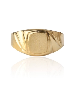 Sello de oro 18k tallado para niño