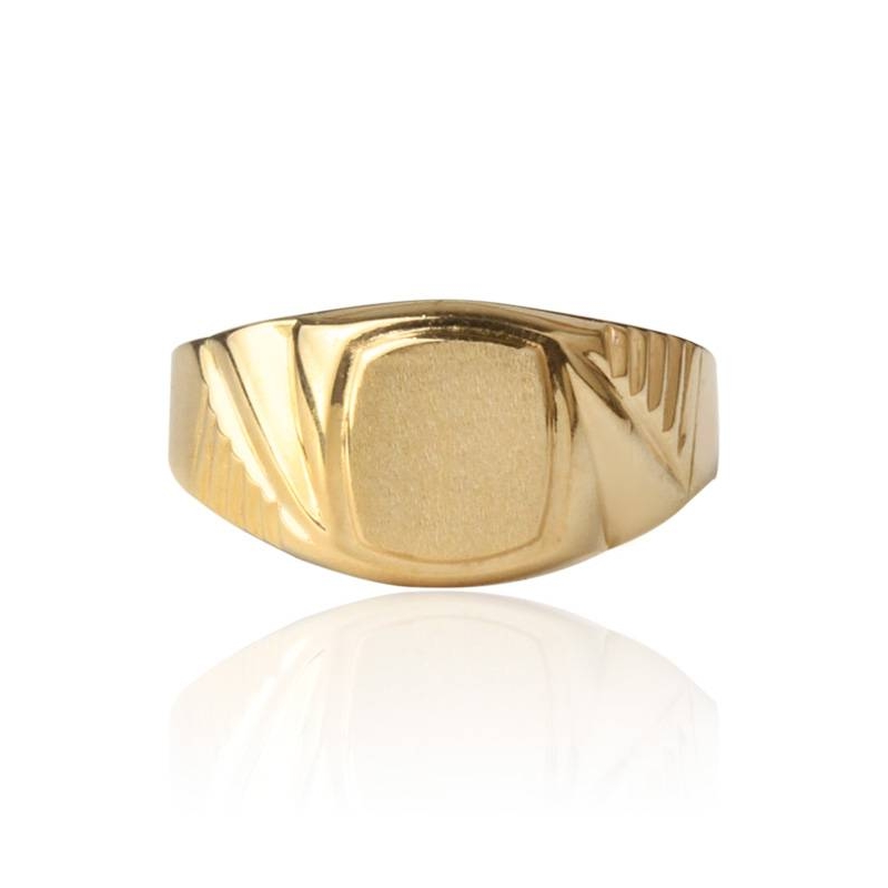 Sello de oro 18k tallado para niño