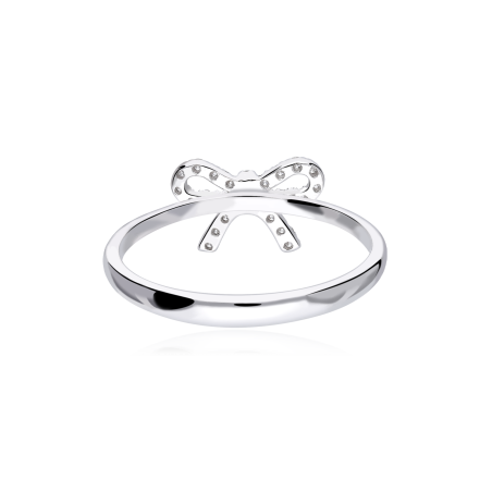 Anillo "Pisa" Oro Blanco 18k y Diamantes 0.10 cts