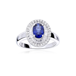 Anillo "Genova" Zafiro y Diamantes