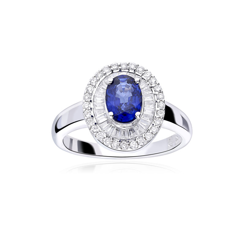 Anillo "Genova" Zafiro y Diamantes