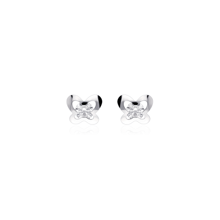 Pendientes Plata y circonita "Mariposa"