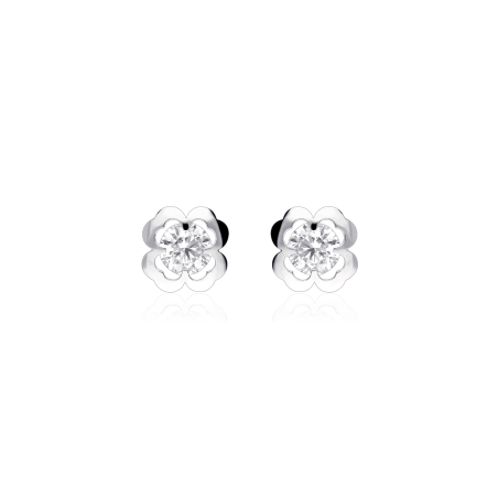 Pendientes Plata y circonitas "Shamrock"