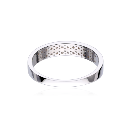 ANILLO "LEIRE" ORO BLANCO 18K Y CIRCONITAS