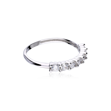Anillo "Aroda" Oro Blanco 18k y Circonitas