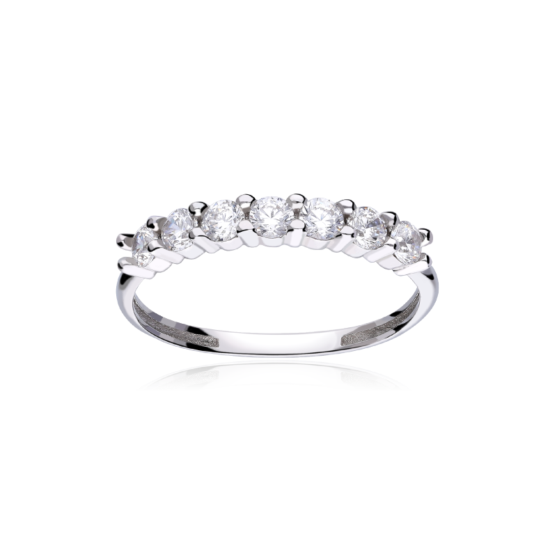 Anillo "Aroda" Oro Blanco 18k y Circonitas