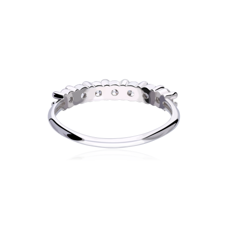 Anillo "Aroda" Oro Blanco 18k y Circonitas