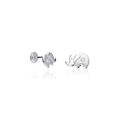 Pendientes Plata y circonitas "Elefante"