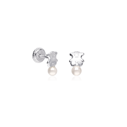 Pendientes Plata y perlas "Mi osito Flekis"