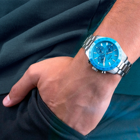 Reloj Festina acero ceramic esfera azul mujer F20693/3
