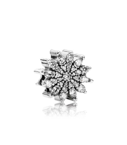 CHARM PLATA CON EN FORMA DE COPO DE NIEVE