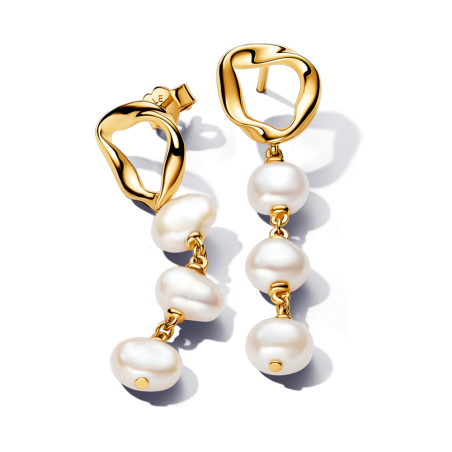 Pendientes Pandora Círculo y Perlas Cultivadas 263263c01