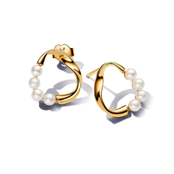 Pendientes Pandora Círculo y Perlas Cultivadas 263276C01