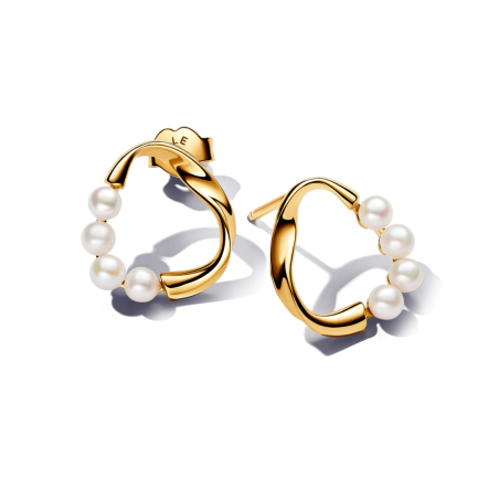 Pendientes Pandora Círculo y Perlas Cultivadas 263276C01