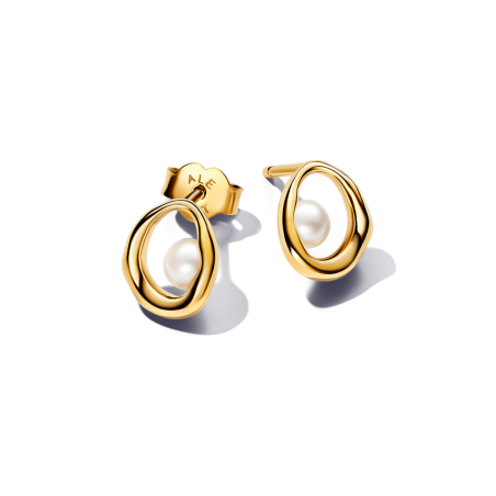 Pendientes Pandora Óvalo y Perlas Cultivadas 263295C01