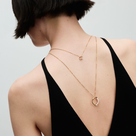 Collar Pandora Círculo y Perla Cultivada 363303C01-45