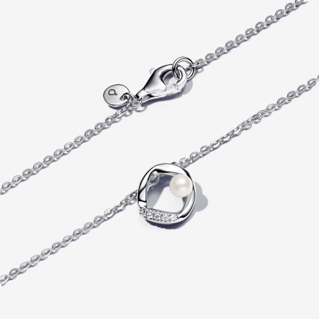 Collar Pandora Círculo y Perla Cultivada 393303C01-45
