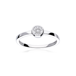 ANILLO "VIGEVANO" ORO BLANCO 18K Y DIAMANTES 0.08 CTS