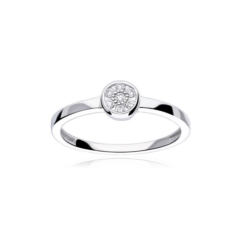 ANILLO "VIGEVANO" ORO BLANCO 18K Y DIAMANTES 0.08 CTS