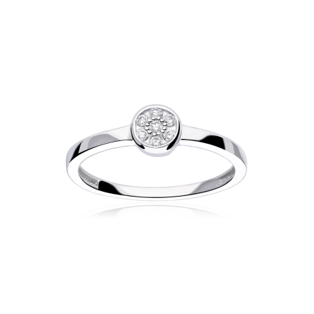 ANILLO "VIGEVANO" ORO BLANCO 18K Y DIAMANTES 0.08 CTS