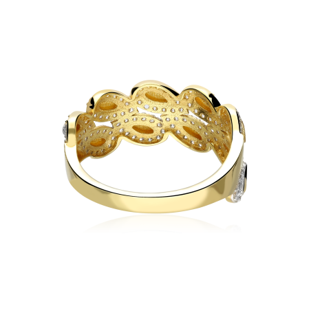 Anillo Oro Bicolor 18k y circonitas "Lulla"