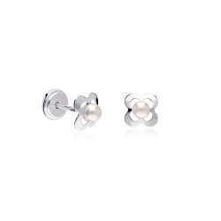 Pendientes Plata y perlas 5.5mm "Flore"
