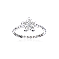 Anillo Oro 18k y circonitas "Daisy"
