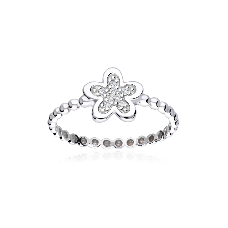 Anillo Oro 18k y circonitas "Daisy"