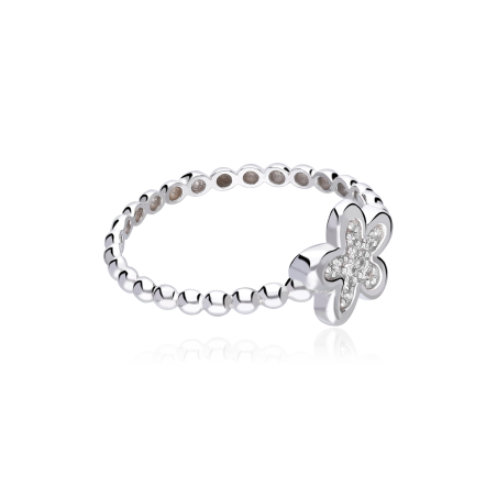 Anillo Oro 18k y circonitas "Daisy"