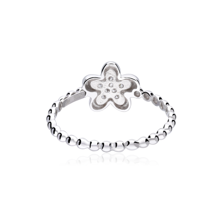 Anillo Oro 18k y circonitas "Daisy"