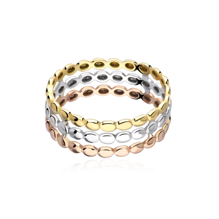 Anillo Oro tricolor 18k "Camelia"