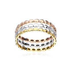 Anillo Oro tricolor 18k "Camelia"